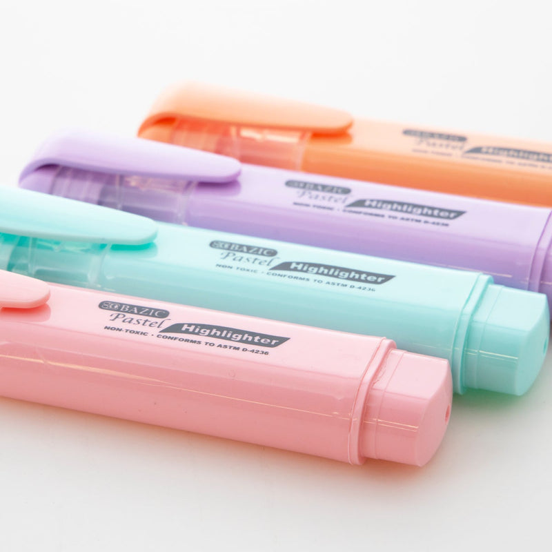 Barrel Style Highlighters 4 count