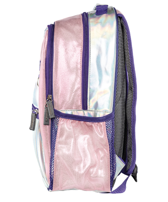 Sydney Paige 16" Backpack pink silver iridescent Valencia