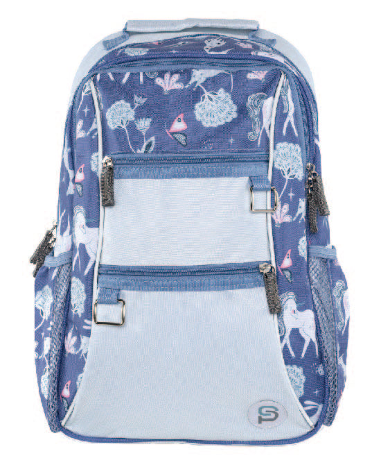 Sydney Paige 16" backpack unicorns blue purple Valencia